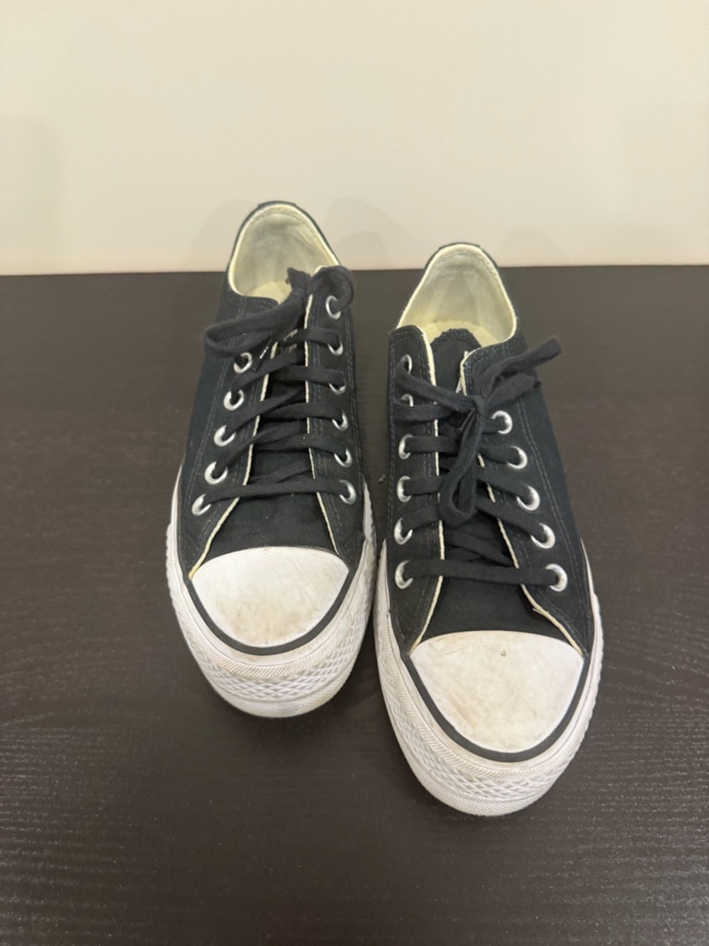Converse- Black Canvas Low-Top Sneakers